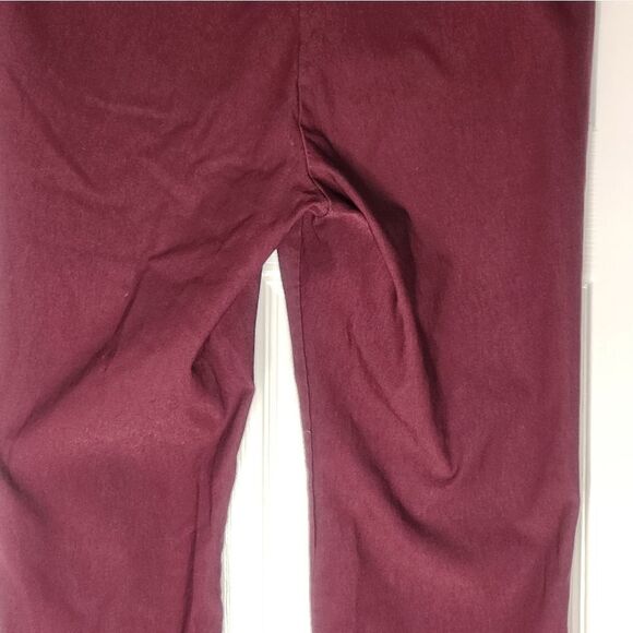Soho Apparel LTD 8 Burgundy Full Length Zipper Stretch Women's Pants - Picture 7 of 7